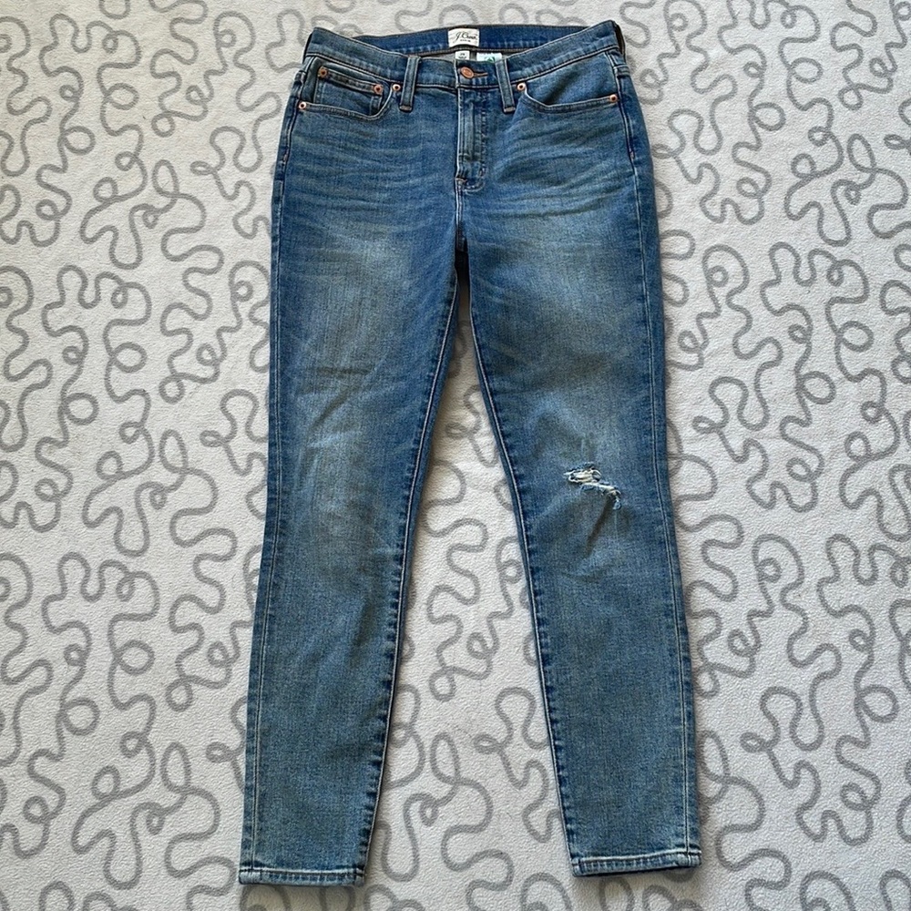 J. Crew 10” High Rise Toothpick Jeans